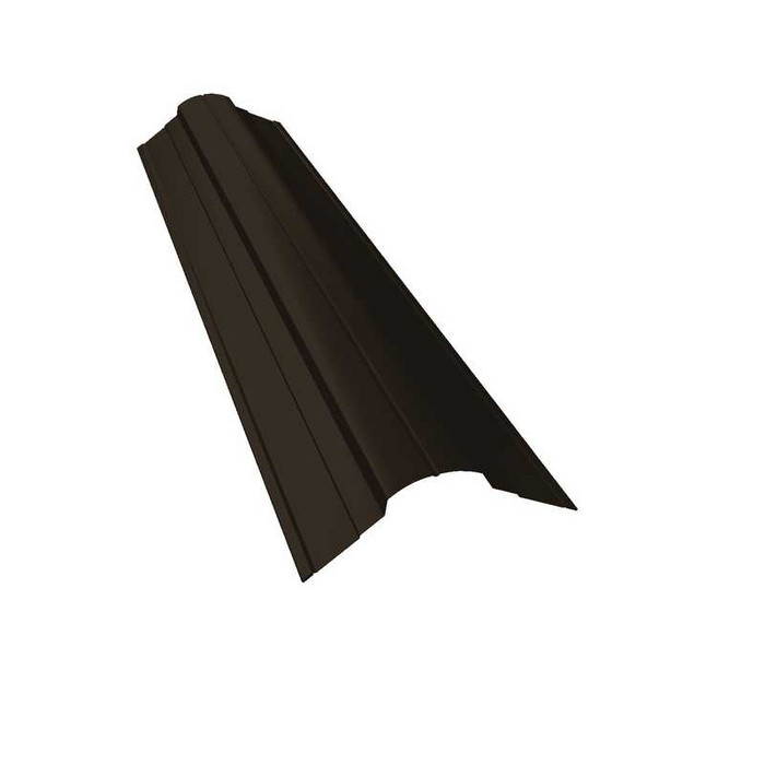 Планка конька фигурного 70x70 0,5 Quarzit lite RR 32 темно-коричневый - фото №1