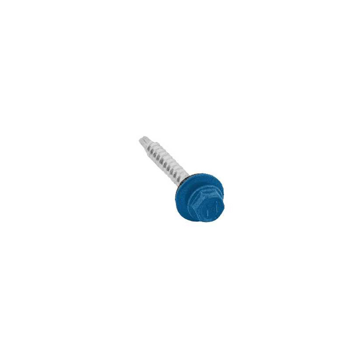 Саморез кровельный Daxmer 4.8х29 RAL 5005 (250) сверло №1 - фото №1